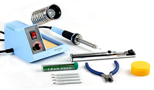 ZD99 Lötstation 230V 48W mit Zubehör 4 x Ersatzlötspitzen Lötkolben Entlötpumpe Seitenschneider