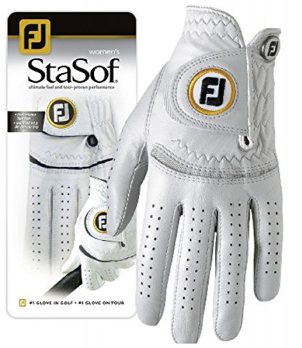Footjoy StaSof Damen Handschuhe Alle Größen und Hand Ausrichtung (Medium Large, rechts) Größe L Pearl