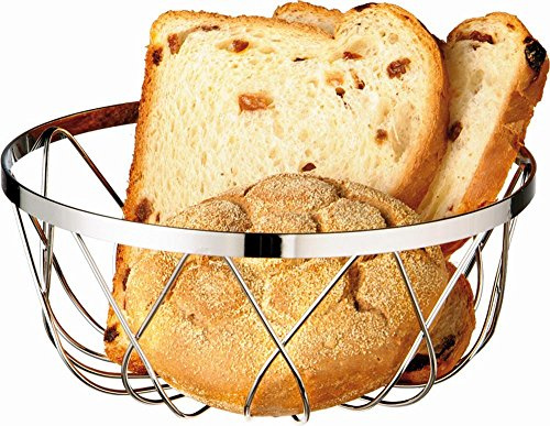 APS 30310 Metall-Korb für Brot oder Obst, Ø 18 x 7.5 cm