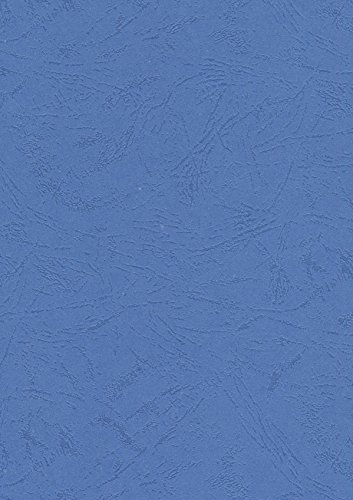 Pavo - Plats de couverture A4 grain cuir 250 g , Paquet de 100 - Bleu