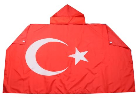 AZ FLAG Turkisk flagga 150 x 90 cm - turkisk flagga cape 100% polyester med integrerade ärmar - Body Flag 80 g