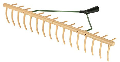 Kerbl Râteau à chaume 16 Dents en polypropylène avec poignée de Support Ø 27 mm Multicolore