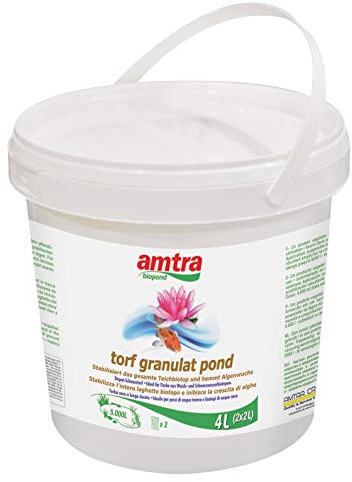 Amtra GT200 Torfgranulat, stabilisiert das Teichbiotop und hemmt Algenwachstum, 4000 ml für 5000 Liter Teichwasser