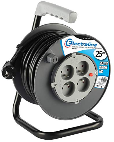 Electraline - Alargadera con soporte, para bricolaje, negro, negro, 20867018F