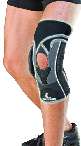 Mueller 5901-2 Hg80 Kniebandage mit Gelenk, schwarz/grau Gr.M