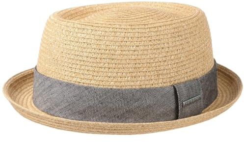 Stetson Robstown Toyo Pork Pie Strohhut meliert UV Schutz 40 Damen Herren Frühling Sommer