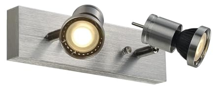SLV luminaria de superficie de pared y techo ASTO 2 / iluminación de interior de techo y pared, luminaria de superficie, luminaria de superficie de pared, proyector de techo / GU10 75 W aluminio