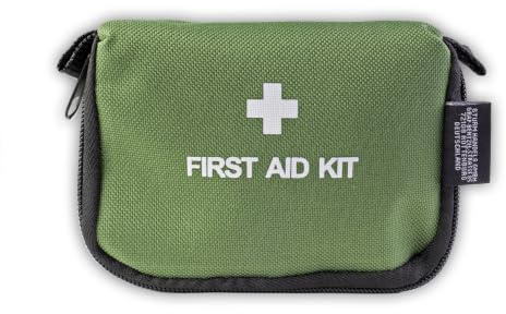 Mil-Tec® Großer Erste Hilfe Kasten mit 49 Teilen • First Aid Set mit Inhalt • Notfalltasche Outdoor, Zuhause & Reise • Verbandtasche gefüllt • Gürtel- & Rucksackbefestigung • Oliv