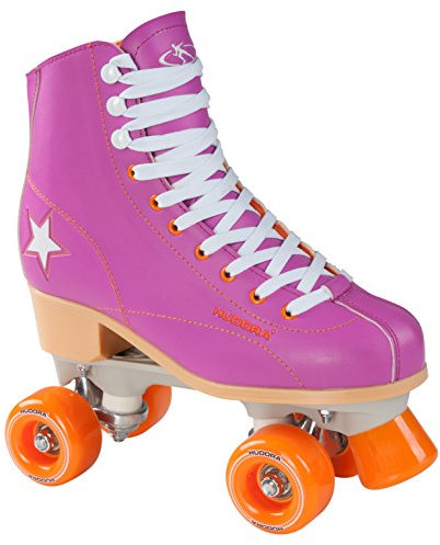 Hudora Disco Rollerskates Unisex Rollschuh, Lila/Orange, 35, 13171