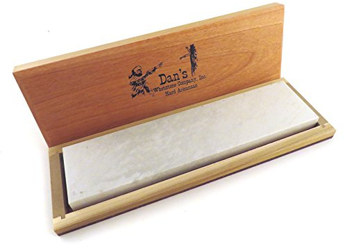 Dan's Whetstone Company Inc. Arkansas véritable dur (Fine) couteau affûtage Whetstone Pierre banc 8 X 2 X 1/2 en coffret bois Fab-82-C