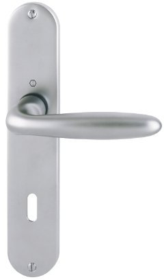 HOPPE Langschild-Garnitur 'Verona' Messing matt verchromt M151/302-6492573