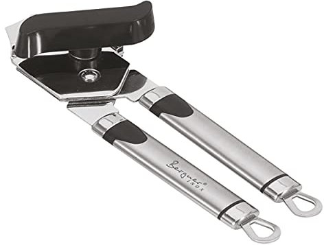BERGNER Gizmo - Abrelatas de Calidad Profesional de Corte Preciso de 21cm - Fabricado en Acero Inoxidable - Apto para Lavavajillas - Resistente a Golpes