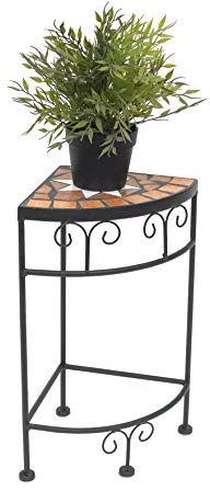 DanDiBo Blumenhocker Mosaik Eckregal 42 cm Blumenständer 12013 Beistelltisch Pflanzenständer Mosaiktisch Ecke