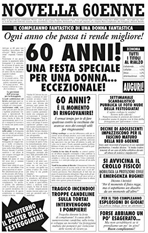 Bombo Biglietto Auguri Giornale Compleanno 60 Anni Amica