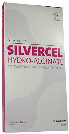SILVERCEL Hydroalginat Verband 10x20 cm 5 St