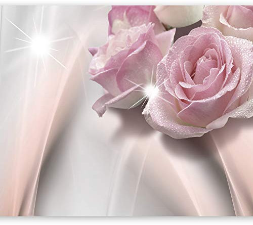 Fotomurales B&D XXL 250x175 cm Papel pintado tejido no tejido Decoración de Pared decorativos Murales moderna de Diseno Fotográfico Flores Rosa b-C-0109-a-a