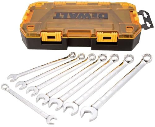 Stanley Tools STADW73810 10-17 mm Tough Combination Spanner Metric - Yellow/Black (Set of 8)
