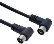 CAVETTO TV 2,5m SPINA-PRESA 90° NERO H. CARD