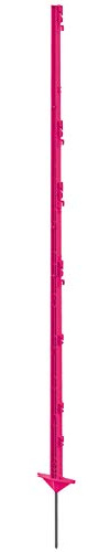 VOSS.farming 20x Weidezaunpfähle Style, 156 cm, Doppeltritt, pink