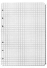 Ringbucheinlage, DIN A6 Format 105 x 148 mm, 50 Blatt Papier, kariert, weiß
