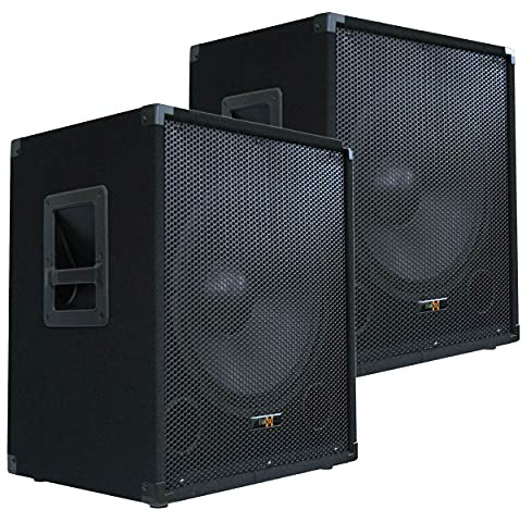 E-Lektron 2X 600W DJ PA Subwoofer Boxen Paar - 15 Passiv Bass Lautsprecher SUB-P38