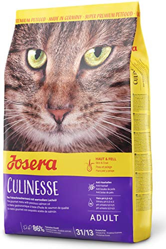 JOSERA Culinesse (1 x 2 kg) | Adult | Premium Trockenfutter für ausgewachsene wählerische Katzen | Lachs & Geflügel | gut verträglich | moderater Fettgehalt | weizenfrei | Katzenfutter | 1er Pack