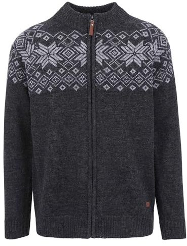 ICEWEAR Dagur 100% Wool Light and Comfortable Zip-Through Sweater Gray
