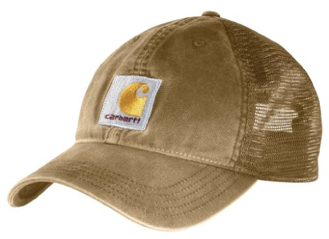 Carhartt Mens Canvas Mesh-Back Baseball caps, Dark Khaki, One Size US