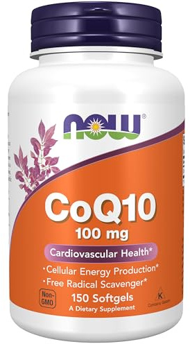 NOW Foods Supplements, CoQ10 (Coenzyme Q10) 100 mg, Pharmaceutical Grade, Cardiovascular Health*, 150 Softgels