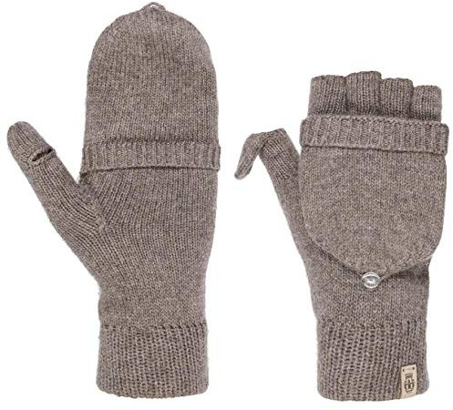 Roeckl Strickhandschuhe Fingerlose Handschuhe Merino Winterhandschuhe (One Size - beige)