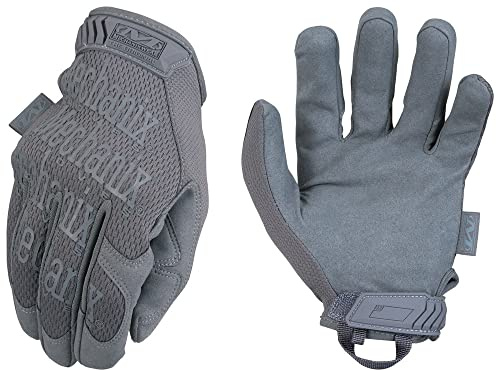 Mechanix Wear - Original Wolf Gris Guantes (X-Large, Gris) | Guantes tácticos de seguridad antideslizantes con resistencia al impacto y capacidad de pantalla táctil para uso en