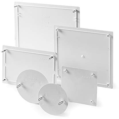 FAMATEL - Tapa de caja de empotrar | Con garras metálicas | 250x250 mm | Gris
