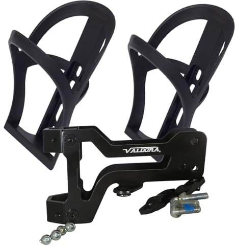 Bike Seat Water Bottle Holder with Two Bottle Cages - Behind Saddle Bottle Holder - Includes Two Tight Grip Bottle Cages