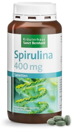 Sanct Bernhard Spirulina-Tabletten 400 mg Spirulina platensis, 360 Tabletten