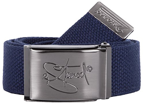 2Stoned Geldgürtel Tresorgürtel Navy 4 cm breit matte Schnalle Classic für Damen und Herren