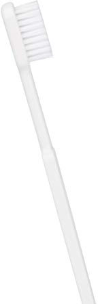 CALIQUO Brosse à Dent en BIO-Plastique avec Tête Rechargeable, Plus Écologique qu'une Brosse à Dent Bambou, à Base d'Huile de Ricin, Blanche, Version Souple