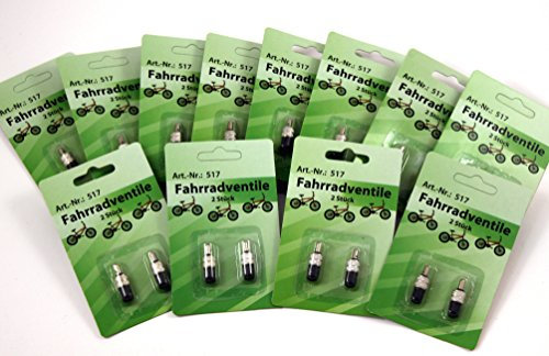 K&B Vertrieb Fahrradventile 24 Stück (12 Packungen) Fahrradventil Fahrrad Ventil Blitzventil Ventilset 517