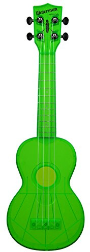 KALA Waterman KA-SWF-GN - Fluorescent Sour Apple Green Soprano Ukulele, with Tote Bag