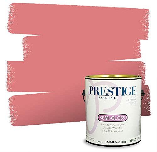 PRESTIGE Interior Paint and Primer in One, Salmon, Semi-Gloss, 1 Gallon