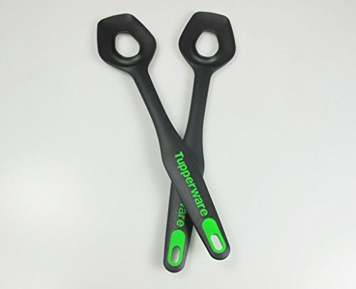 TUPPERWARE Griffbereit Rührlöffel (2) schwarz-grün D163 Löffel TOP-Rührlöffel 8274