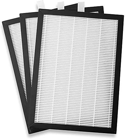 Meaco HEPA 20 Filter Replacement - True HEPA Air Filter Refill Compatible 20L Low Energy Dehumidifier ONLY - For Cleaner, Healthier Air- White/Black - 19 x 1 x 26 cm - Pack of 3