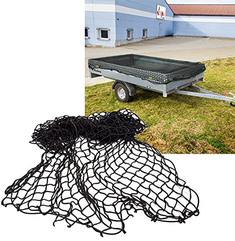 Gepäcknetz Anhängernetz Ladungssicherungsnetz Transportnetz Abdecknetz 200x300 cm schwarz für PKW Anhänger