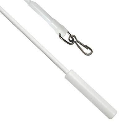 GARDINIA Schleuderstäbe für Gardinen und Vorhänge, Zum Auf- und Zuziehen, Schleuderstab-Set, 125 cm, Kunststoff, Weiß, 2 Stück