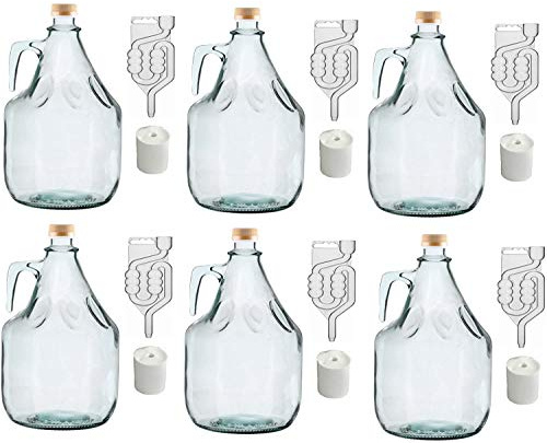 Ballons de fermentation avec bouchon, tube et fermeture visée, lot de 24 pièces, 5 l, BDG5Z