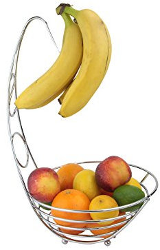 Apollo Chrome Banana Tree and Fruit Bowl
