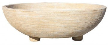 AnaParra Jardinera Redonda Moderna en hormigón aligerado para Exterior Mediterraneo 100X34cm. Natural Ocre