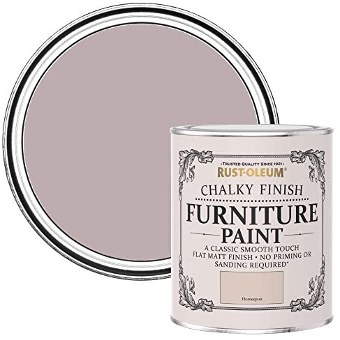 Rust-Oleum Light Pink Upcycled Furniture Paint in Chalky Finish - Homespun Matt 750ml