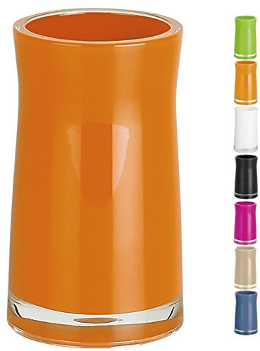 Spirella 10.13625 Sydney - Vaso para cepillos de dientes (acrílico), color naranja