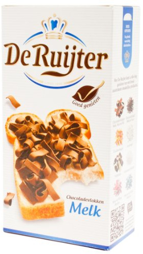 De Ruijter Schokoladen-Flocken, Schokolade, Streusel Milch / Chocoladvlokken Melk 300g