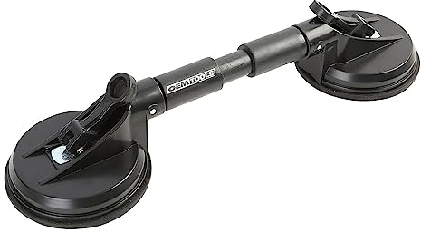 OEMTOOLS 24246 Double Head Windshield Suction Cups For Glass Windows, Automotive Repair Plate Lifter, 92 Pound Lift Capacity Glass Suction Holders With ABS Rubber Cups, Quick Release Levers